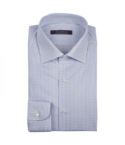 Camicia in cotone check, slim fit